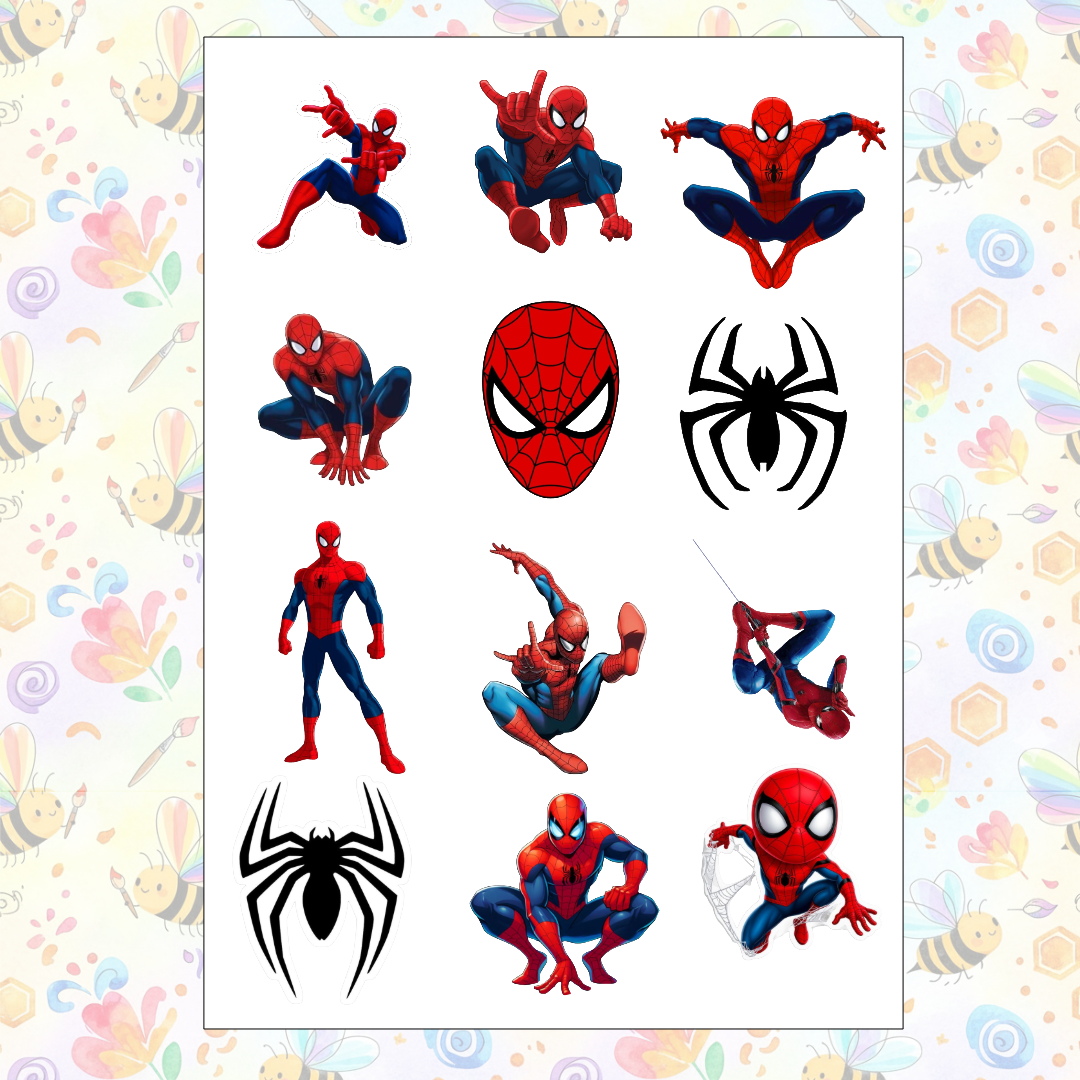 Vinyl Self-Adhesive Sticker for Laptop, Journal, Guitar, Mobile - Waterproof Residue Free (Spider man)