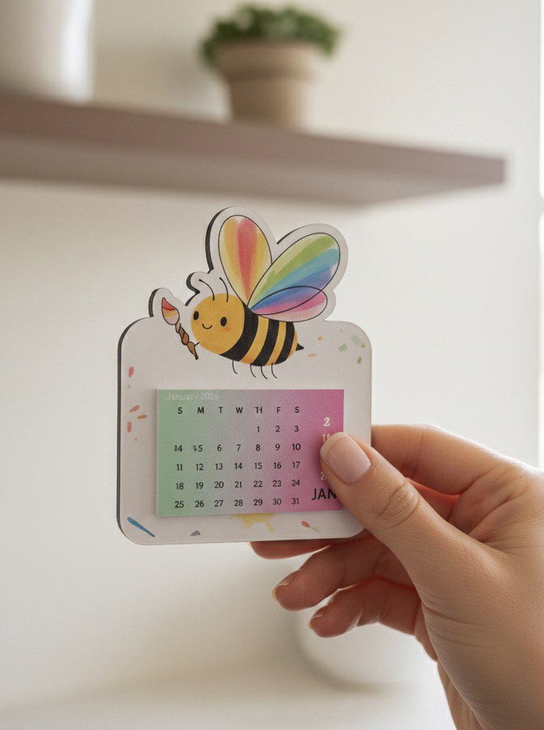 Custom Mini Magnetic Calendar: The Perfect Fridge Companion!