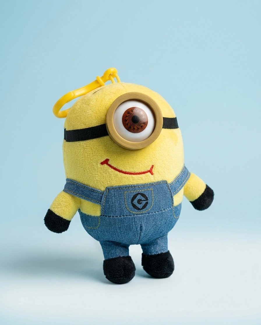 One-Eyed Minion Plush Keychain