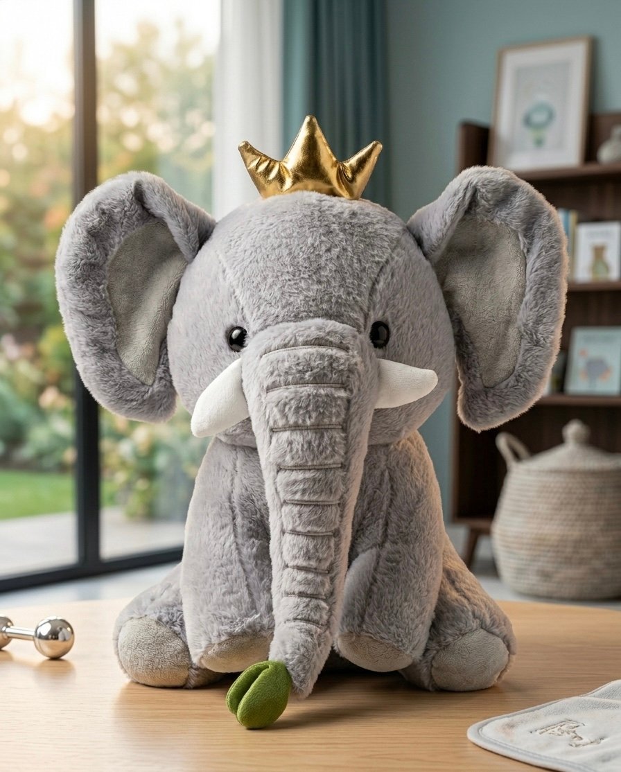 Royal Forest Elephant with Gold Crown