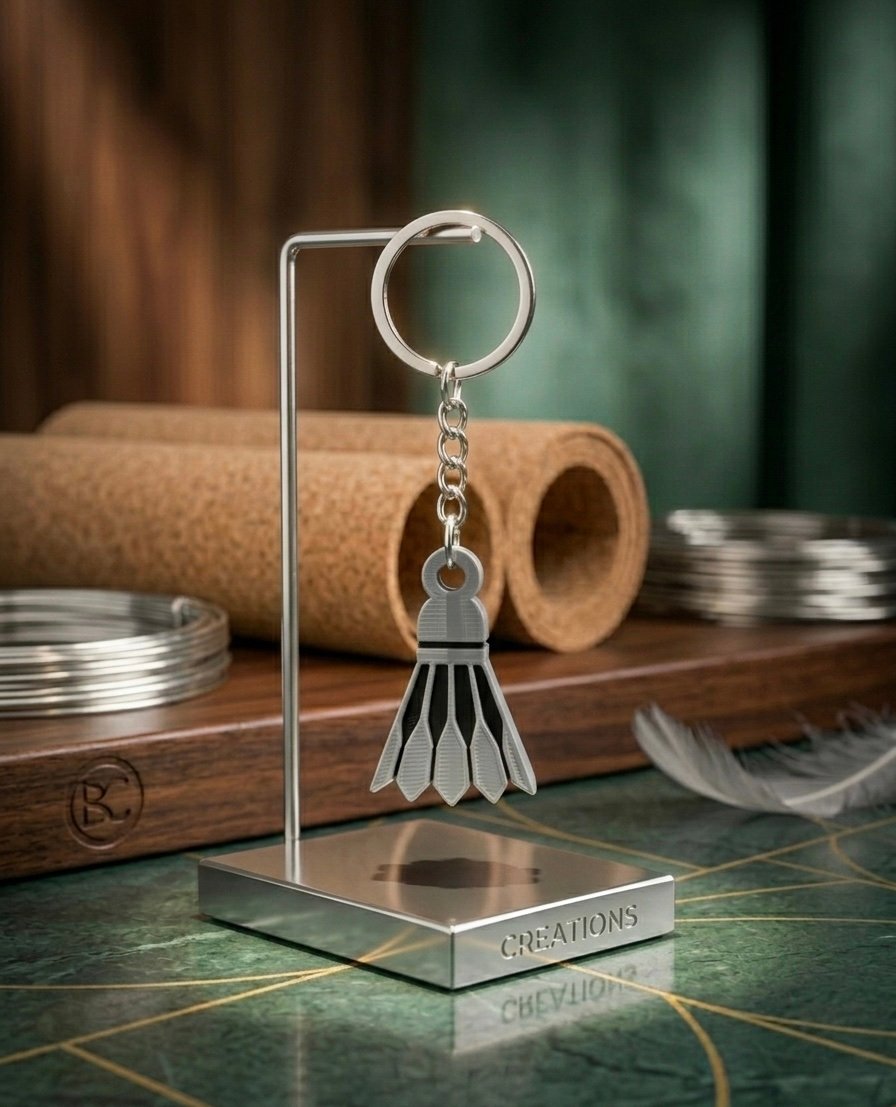badminton shuttlecock keychain