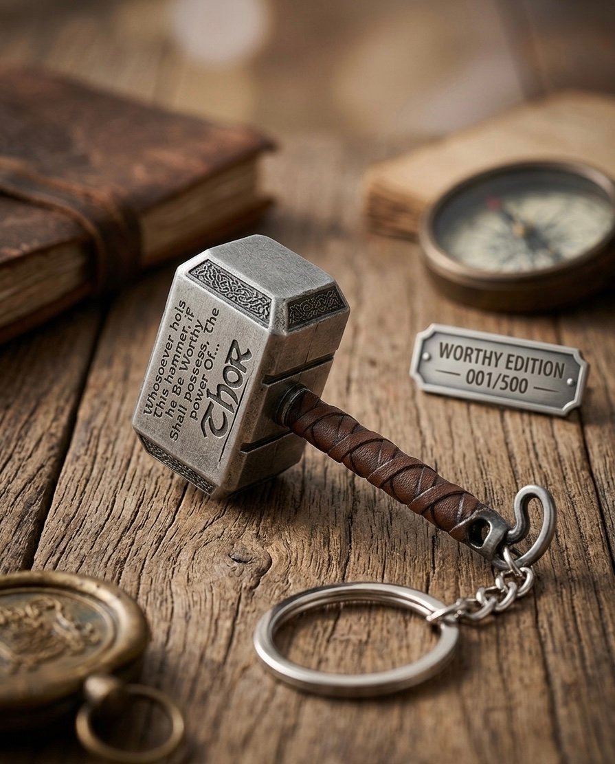 Thor Hammer Marvel Keychain