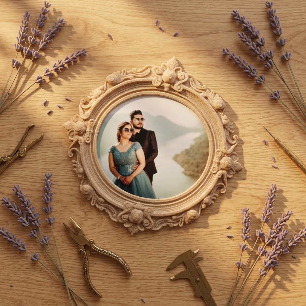 vintage photo frames & fridge magnet