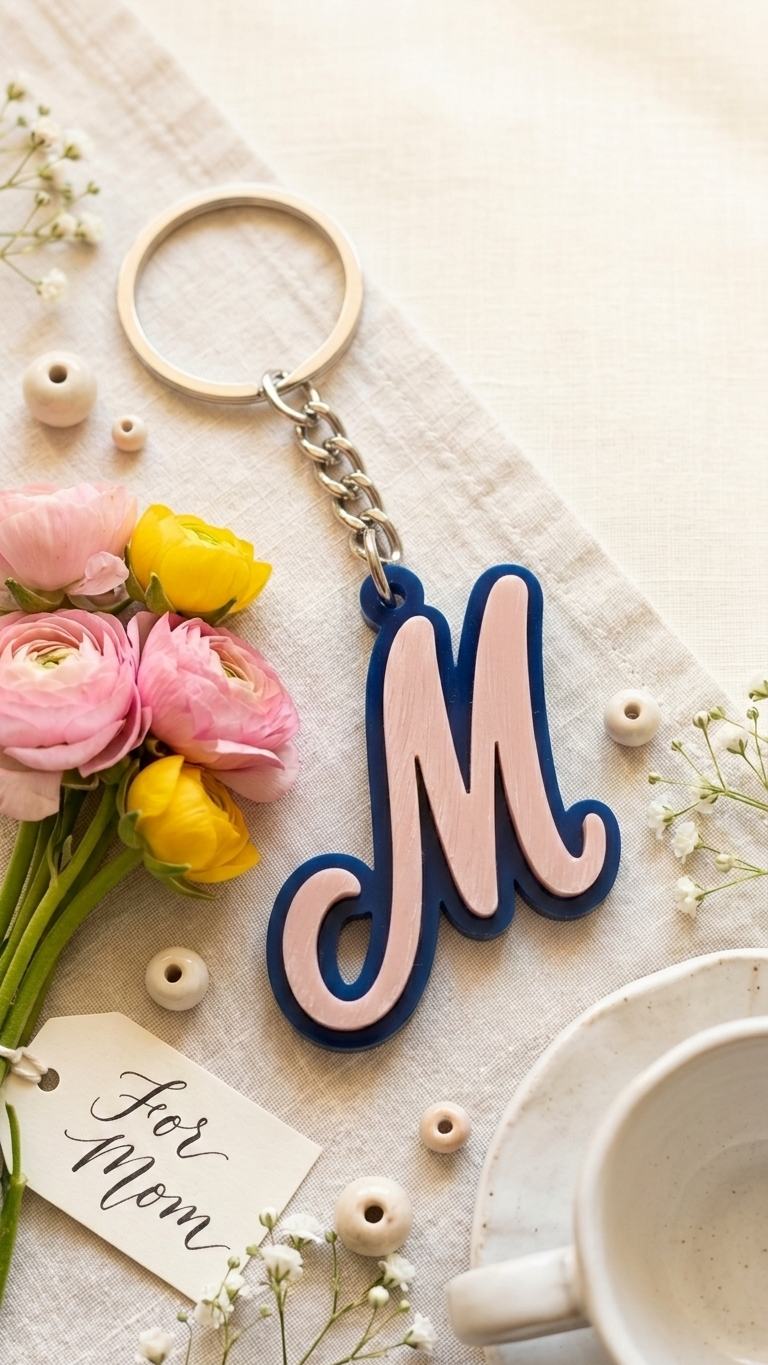 Initial Letter Keychain