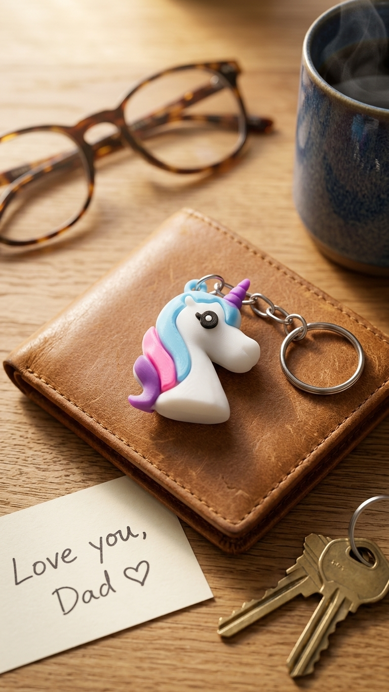 pastel unicorn keycharm