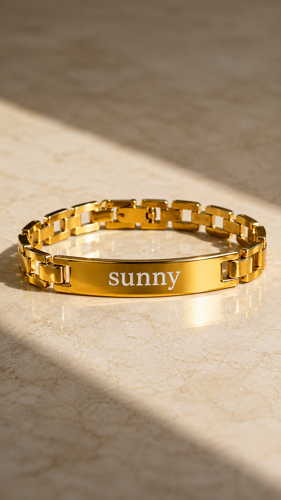 Personalized Gold Bracelet Rakhi - Engraved