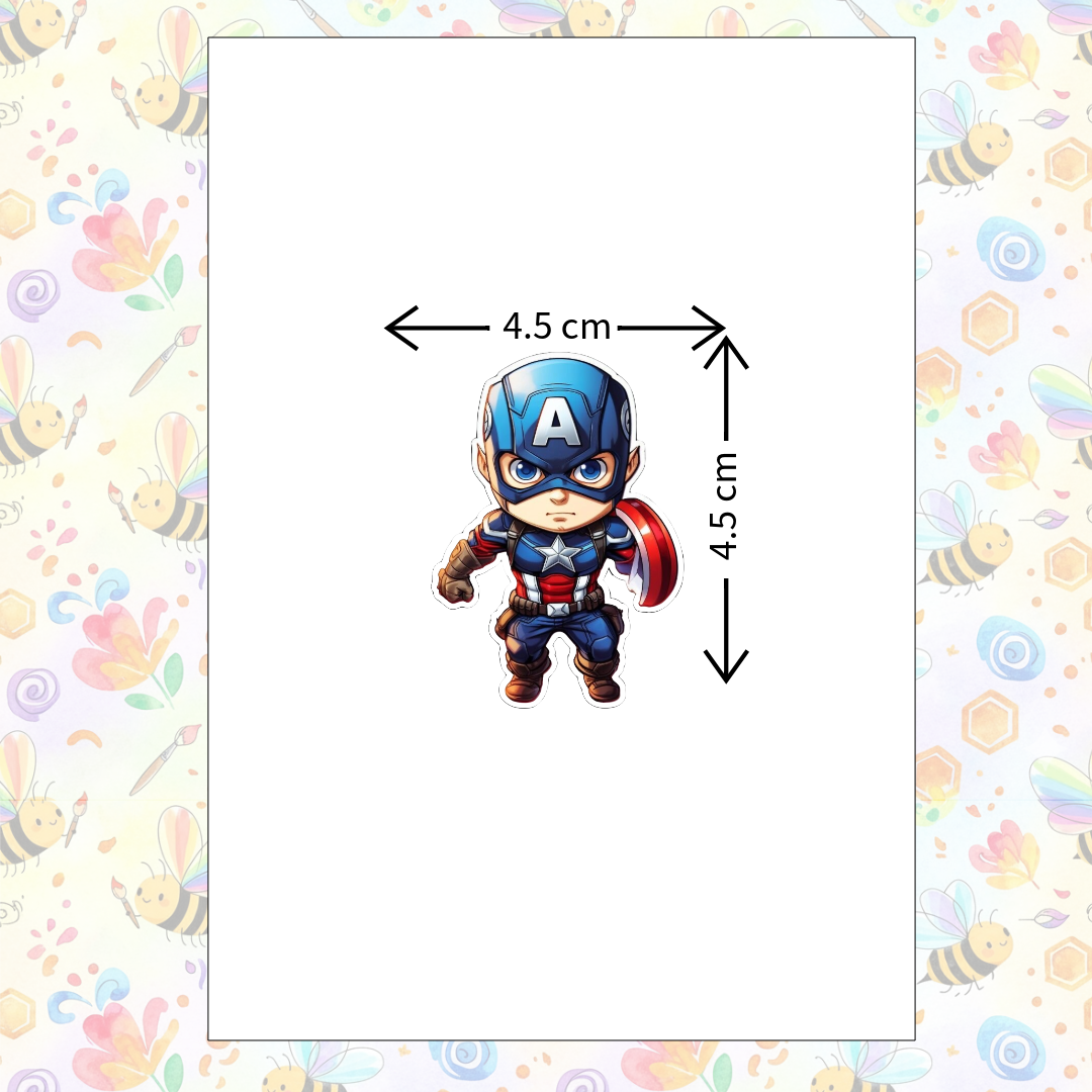 Vinyl Self-Adhesive Sticker for Laptop, Journal, Guitar, Mobile - Waterproof Residue Free (Marvel)